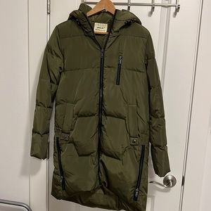 Military green coat